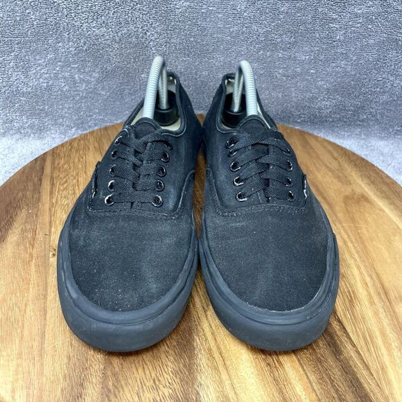 Vans Authentic Pro Triple Black Canvas Skate Shoes Sneakers Men's Size 10 - Picture 2 of 9